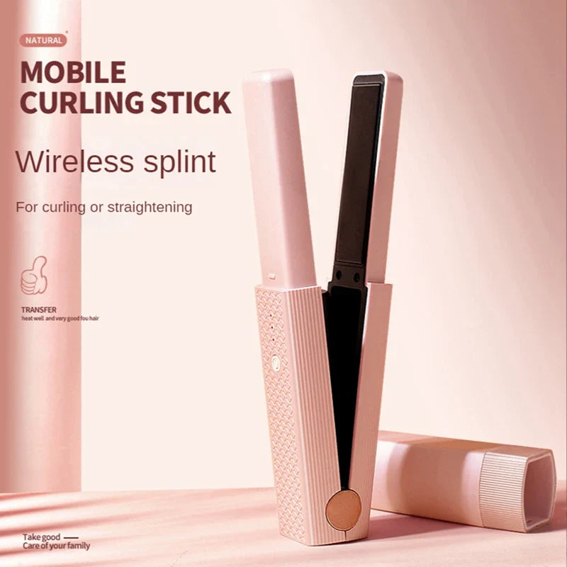 Wireless Hair Straightening Splint Straight Hair Stick Portable Straight Curling Stick Inner Buckle Bangs Styling Tool