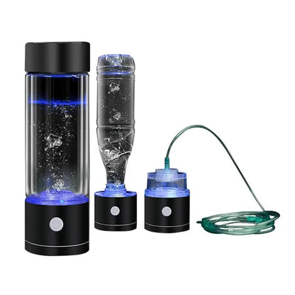 YenvK 400ML Portable SPE/PEM Hydrogen Water Bottle With Gas Vent USB Rechargeable Alkaline Ionizer Maker Can Absorb Hydrogen